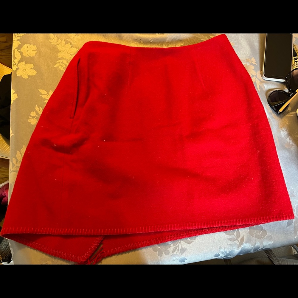 Ralph Lauren Country Red skirt. Size 12 and %100 wool. Worn only once